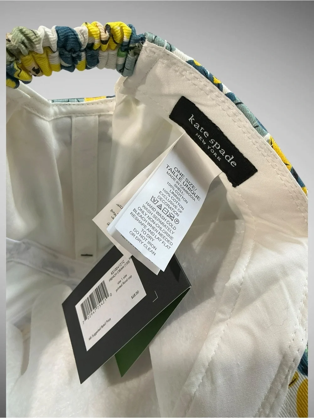 Kate Spade New York Floral Baseball Cap One Size Adjustable NWT